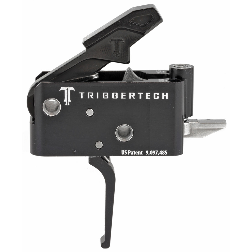 TriggerTech Adaptable AR Primary Trigger, Straight Flat, Adjustable - PVD Black
