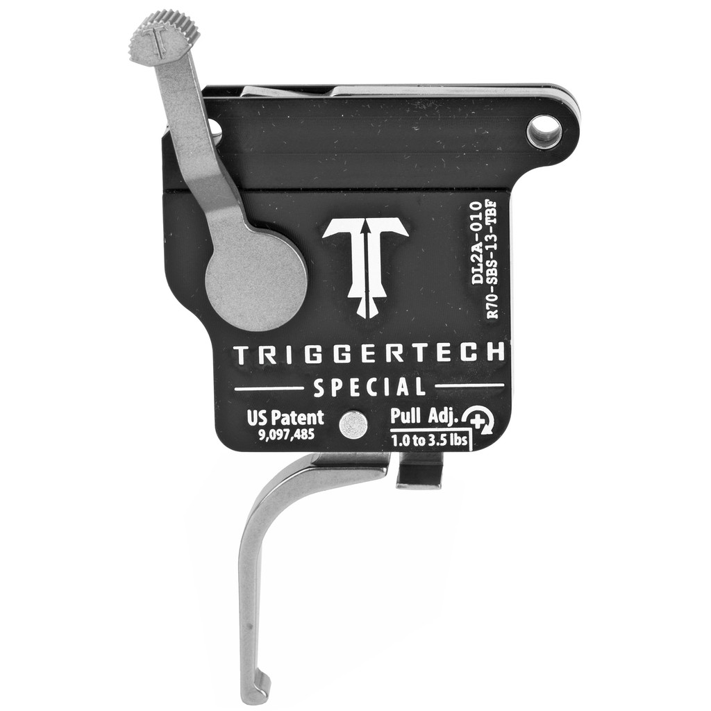 TriggerTech Rem 700 Special Trigger, RH, Straight Flat Lever, Adjustable, w/ Bolt Release - Stainless