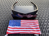 Oakley SI Fuel Cell - Matte Black Frame w/ Color USA Flag, Gray Lenses (OO9096-3860)