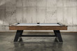 Nixon Billiards Hunter 8' Pool Table w/ Metal Legs | Brushed Walnut Finish Slate Pool Table – 3/4 perspective view