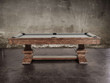 Plank & Hide Co Beaumont Slate Pool Table in Stressed Out Brulee | Free White Glove Delivery and Installation Slate Pool Table – 3/4 perspective view