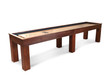 Studio image of Doc & Holliday Paula Parsons shuffleboard table in Natural Walnut on white background