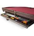 Plank & Hide Co Plank & Hide Talbot 8' Pool Table  w/Storage Drawer Slate Pool Table – view 3 Plank & Hide Co Plank & Hide Talbot 8' Pool Table  w/Storage Drawer Slate Pool Table – view 3