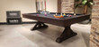 Plank & Hide Co Otis Pool Table with Dining Top Option | White Glove Delivery Slate Pool Table – overhead top view