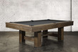 Nixon Billiards Rocky Slate Pool Table in Brown Wash  w/Premium Billiard Accessories Slate Pool Table – 3/4 perspective view