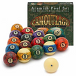 Aramith Aramith Camoflouge Pool Ball Set Billiard Balls – 3/4 perspective view