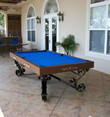 Pool Table Sale Quixote All Weather Outdoor Pool Table | Free Shipping USA Slate Pool Table – 3/4 perspective view