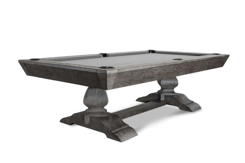 Nixon Billiards Birdy Slate Pool Table | Grayson Grey Finish Slate Pool Table – 3/4 perspective view