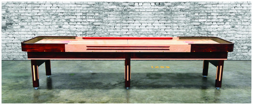 Venture Shuffleboard Grand Deluxe Cushion Shuffleboard Table | Free Shipping Included Shuffleboard Table – 3/4 perspective view