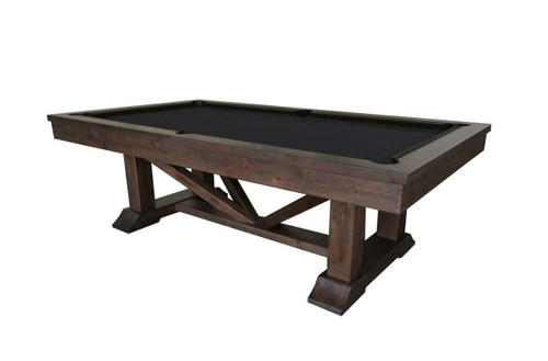 Plank & Hide Co Lucas Pool Table by Plank & Hide Co | Free Install USA Slate Pool Table – 3/4 perspective view
