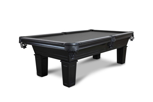 Nixon Billiards Milly 8' Slate Pool Table w/Premium Billiard Accessories Slate Pool Table – 3/4 perspective view