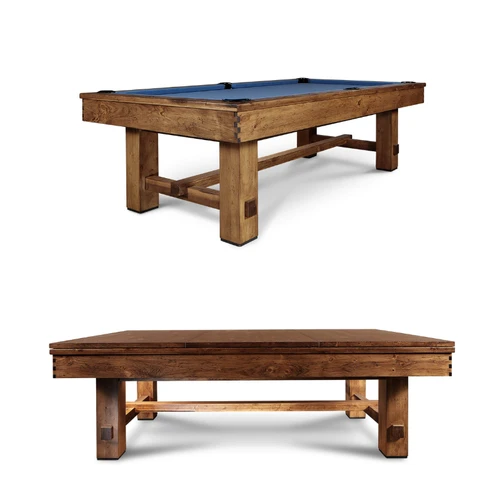 Doc & Holliday Billiards Churchill Slate Pool Table w | Dining Top Option Slate Pool Table – overhead top view