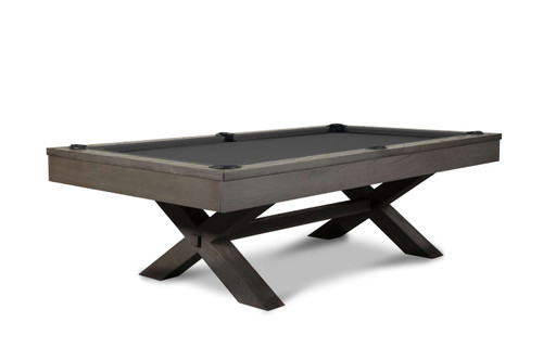 CrissyCross Slate Pool Table w/Dining Top Option in Charcoal |FREE Shipping* Nixon Billiards