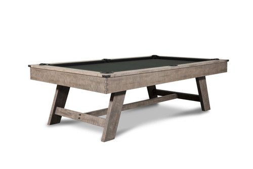 Nixon Billiards Hunter 8' Pool Table w/ Wood Legs | Antique Finish Slate Pool Table – leg design detail