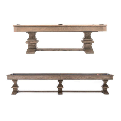 Plank & Hide Co Beaumont Pool Table & Shuffleboard Combo from Plank & Hide | FREE White Glove Delivery Shuffleboard Table – 3/4 perspective view