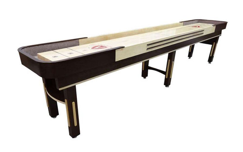 Venture Shuffleboard Grand Deluxe Sport Shuffleboard Shuffleboard Table – 3/4 perspective view