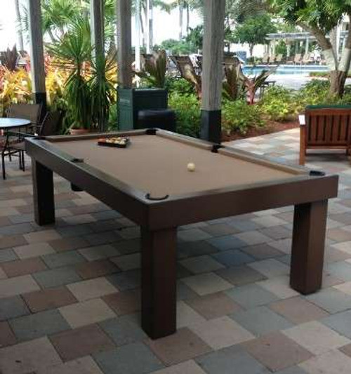 Pool Table Sale Metro All Weather Outdoor Pool Table | Free Shipping USA Slate Pool Table – 3/4 perspective view