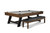 Nixon Billiards Hunter 8' Pool Table w/ Metal Legs | Brushed Walnut Finish Slate Pool Table – 3/4 perspective view