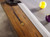 Plank & Hide Co Isaac Slate Pool Table in Distress Brown with Professional Installation Slate Pool Table – 3/4 perspective view