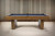 Plank & Hide Deco 8FT Slate Pool Table in Glazed Maple with Championship Academy Blue felt and golden brass accents, straight-on front view
