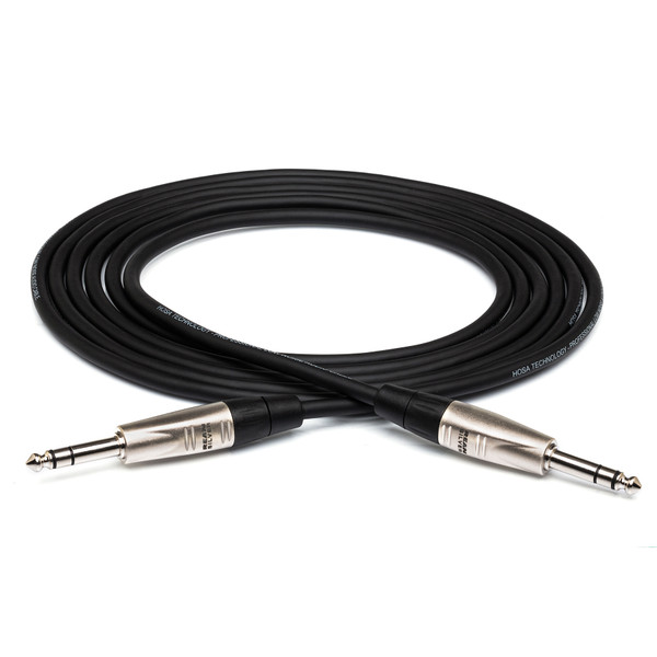 Hosa Pro Balanced Audio Patch Cable 1/4 inch TRS to TRS, 3 ft