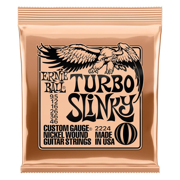 Ernie Ball Turbo Slinky Nickel Wound Electric Guitar Strings 9.5-46