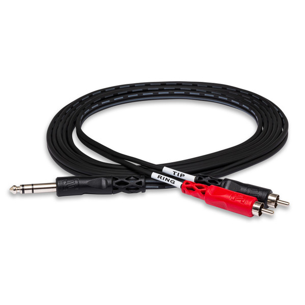Hosa TRS-202 Stereo 1/4 Inch - Two RCA Cable-2m