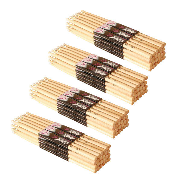 On-Stage 2B Wood Tip Maple Drum Sticks (48 Pairs)