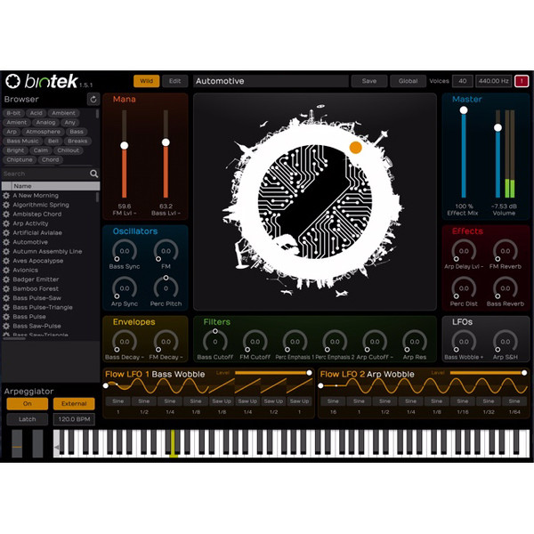 Tracktion BioTek 2 Organic Sampler and Synthesizer Plug-in Virtual Instrument