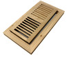 Floor Mechanics White Oak 4" x 10" Wood Vent - Flush Mount No Damper (10/Box)