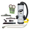 ProTeam MegaVac 10 qt. Backpack Vacuum w/ Blower Tool, Felt and Horse Hair Hard Surface Tool Kit