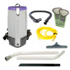 ProTeam Super Coach Pro 10, 10 qt. Backpack Vacuum w/ Hard Surface Tool w/ Scalloped & Flat Felt Brush Tool Kit