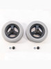REAR WHEEL KIT (2 of each: Wheel, nut, and black cover)