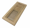 Floor Mechanics White Oak 4" x 12" Wood Vent - Flush Mount with no damper
