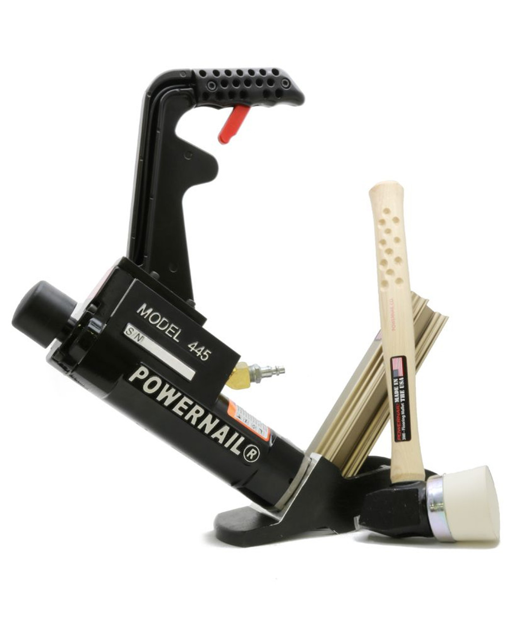 Powernail 445 Pneumatic Nailer Tongue and Groove- Long Handle, Short Channel