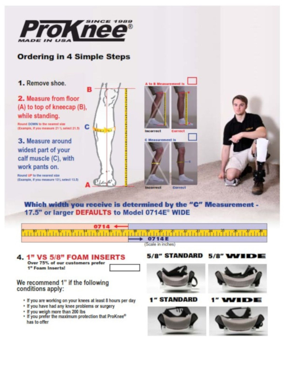 ProKnee Model 0714E Custom Wide Kneepad