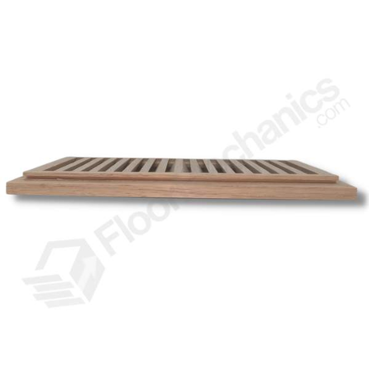 Floor Mechanics Red Oak 4" x 10" Wood Vent - Flush Mount No Damper