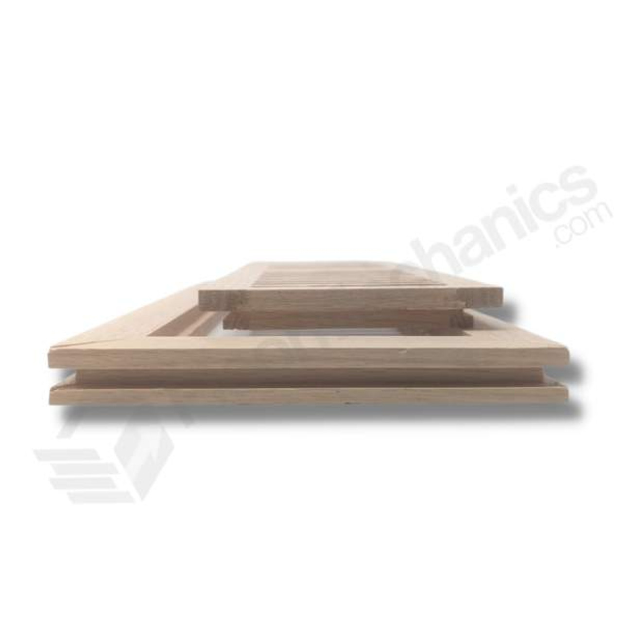 Floor Mechanics Red Oak 4" x 12" Wood Vent - Flush Mount No Damper