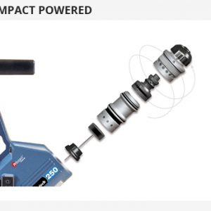 Closeup of the parts of the PrimPact head for Primatech Nailers