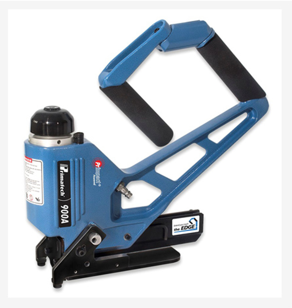 The Primatech Edge Q900A is a blue vertical nailer.