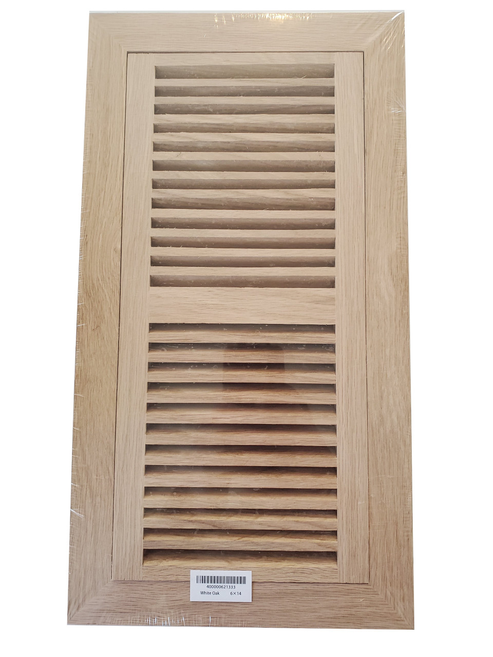 Floor Mechanics White Oak 6" x 14" Wood Vent - Flush Mount No Damper