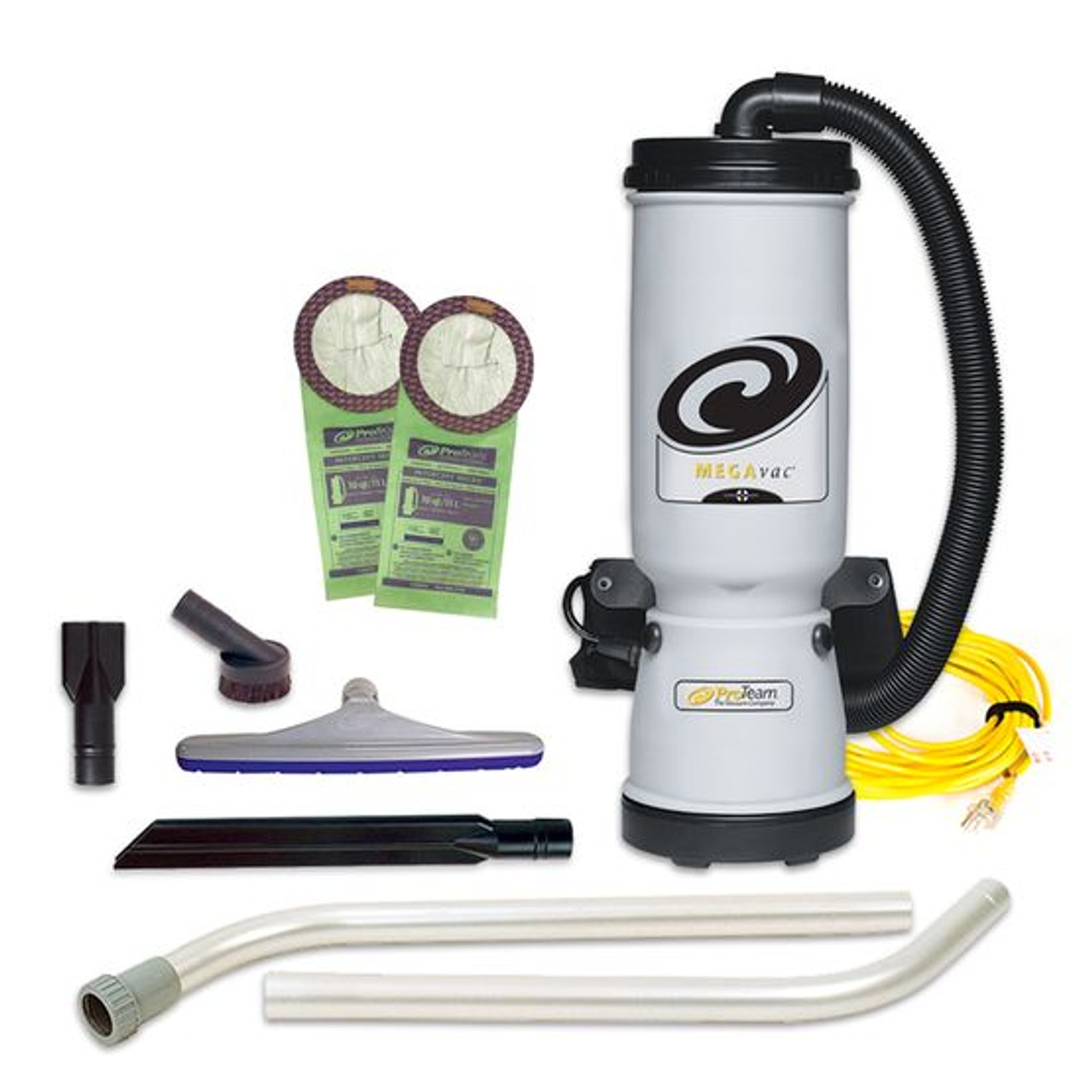 ProTeam MegaVac 10 qt. Backpack Vacuum w/ Blower Tool and Xover Multi-Surface Two-Piece Wand Tool Kit