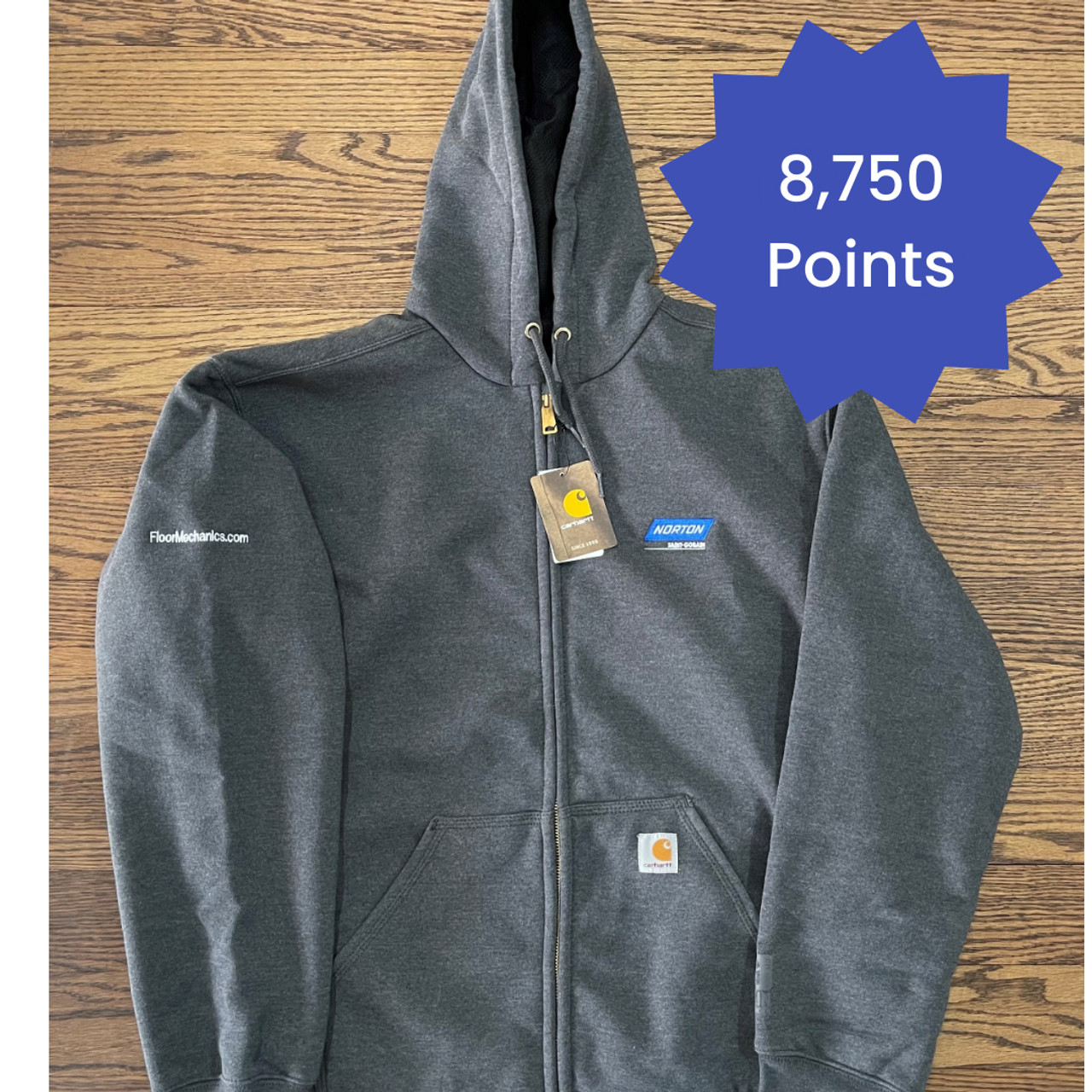 Norton Carhartt Zip Up Hoodie - Dark Grey