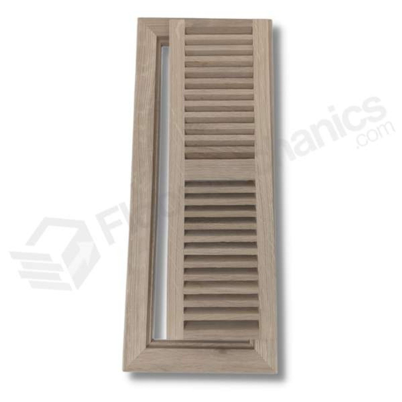 Floor Mechanics White Oak 4" x 14" Wood Vent - Flush Mount No Damper