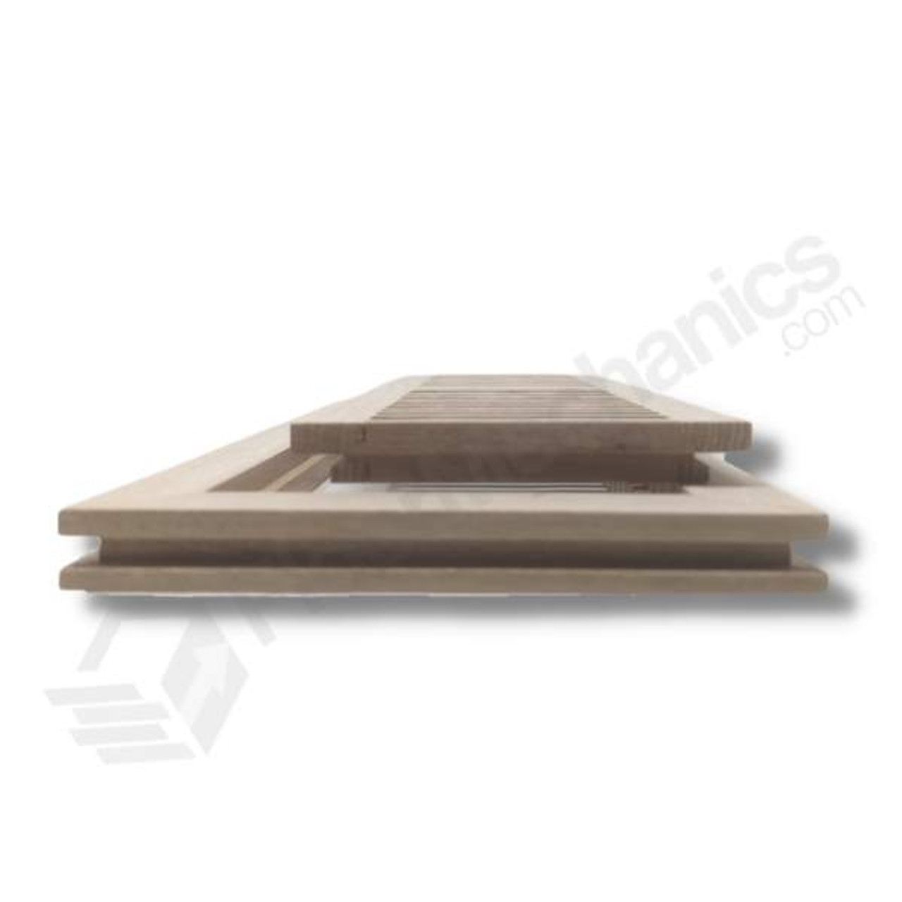 Floor Mechanics White Oak 4" x 14" Wood Vent - Flush Mount No Damper