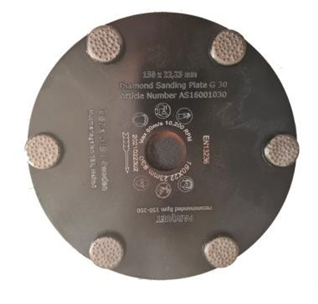 Bona Diamond 6" Sanding Plate for Power Drive