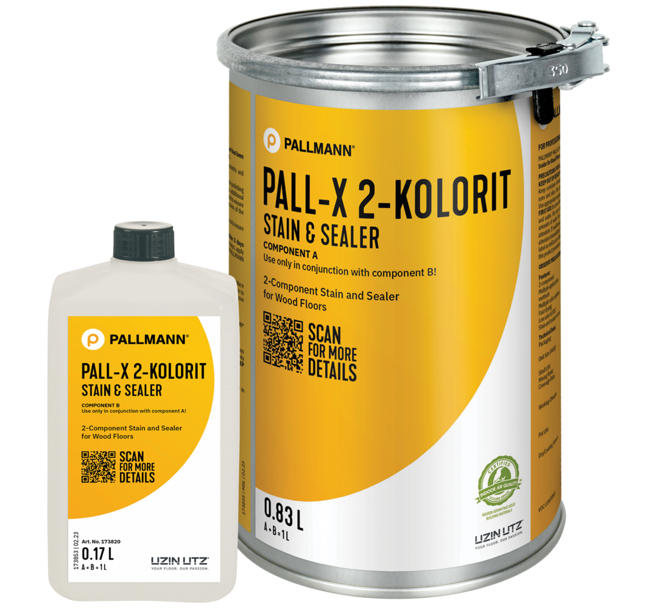 Pallmann Pall-X 2-Kolorit Liter + Hardener in Grey/Gray