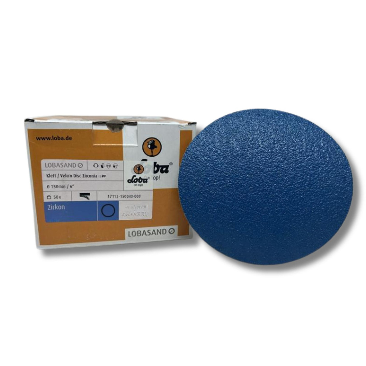 LobaSand 6" x 0 Velcro Disc Zirconia - Box of 50