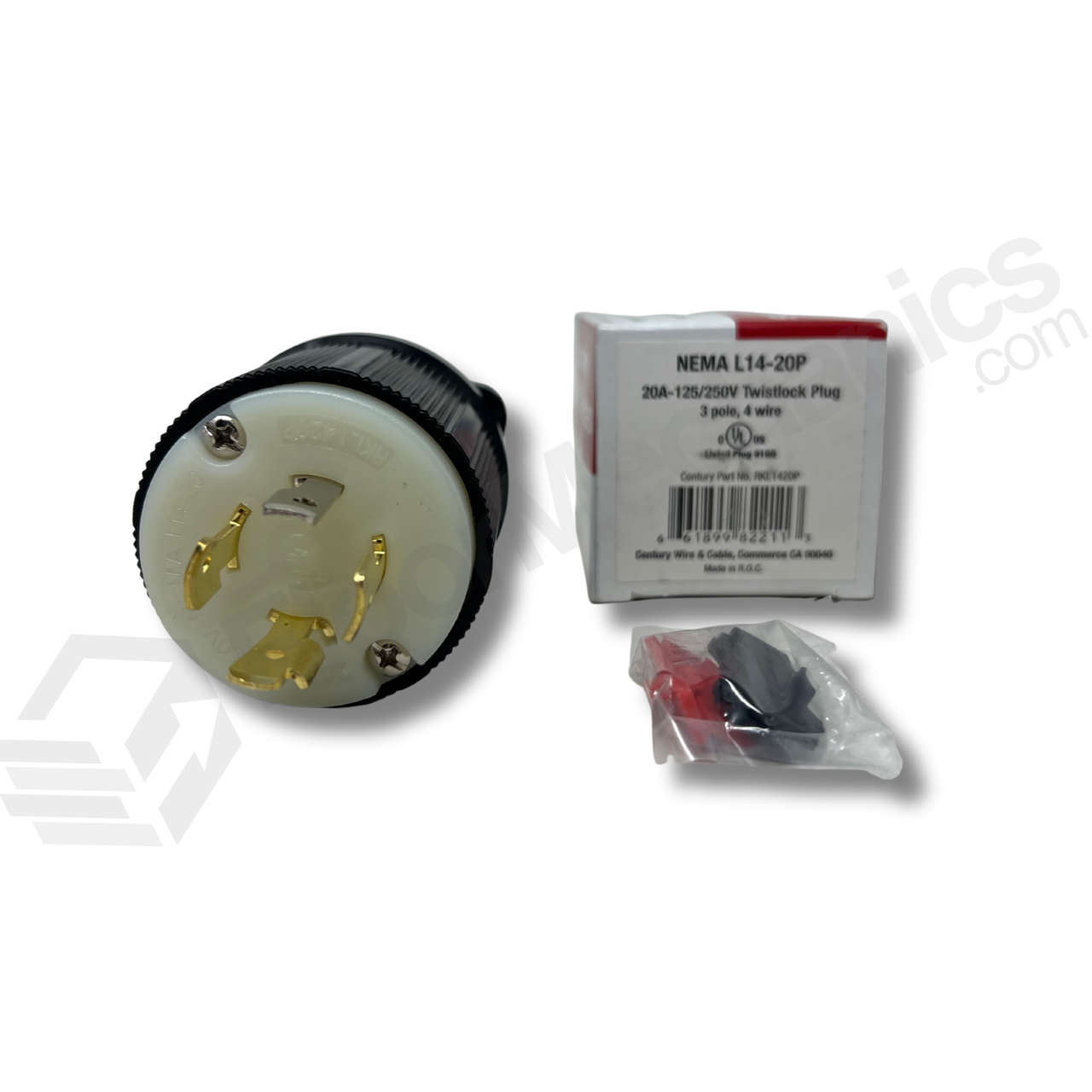 L 14-20P 20A 125/250V 3Pole 4Wire Twistlock Plug