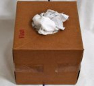 Floor Mechanics All White Light Knit Stain Rags-10 lb. Box